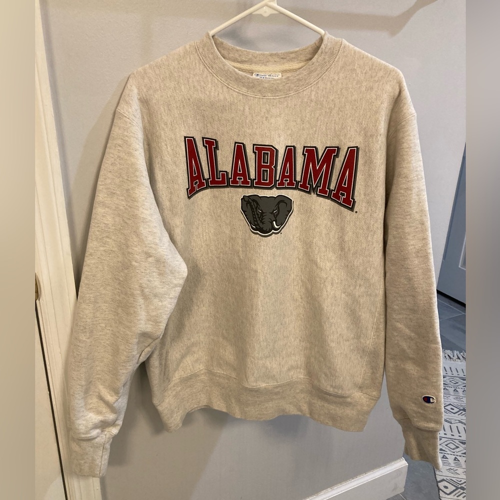 ALABAMA Reverse Weave Champion Crimson Tide Crewneck SWEATSHIRT Men's Medium